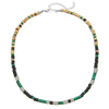 Wholesale Jewelry Coconut Shell Green Peacock Stone Handmade Geometric Style Necklace Unisex