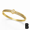Wholesale Jewelry Colorful Heart Pendant Copper Plated Real Gold Bracelet