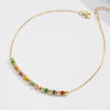Wholesale Jewelry Colorful Round Beads S925 Sterling Silver Anklet Geometric Style