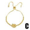 Wholesale Jewelry Conch Crab Pendant Beaded Bracelet Copper Electroplated Simple Style Unisex Women's