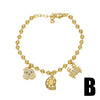 Wholesale Jewelry Conch Crab Pendant Beaded Bracelet Copper Electroplated Simple Style Unisex Women's