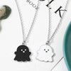 Wholesale Jewelry Copper Alloy Cartoon Color Oil Dripping Ghost Pendant Necklace With Electroplating Processing For Women