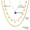 Wholesale Jewelry Copper Alloy Fivepointed Star Geometric Electroplating Multilayer Necklace For Women