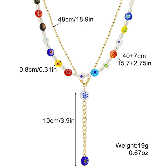 Wholesale Jewelry Copper Alloy Fivepointed Star Geometric Electroplating Multilayer Necklace For Women