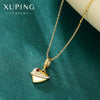Wholesale Jewelry Copper Alloy Heart Shape Pendant Necklace Electroplated For Women