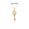 Wholesale Jewelry Copper Alloy Microinlaid Zircon Key Pendant Necklace For Women