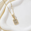 Wholesale Jewelry Copper Alloy Micropaved Zircon Letter Pendant Necklace Set With Diamonds Melon Seed Chain Unisex