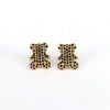 Wholesale Jewelry Copper Animal Bear Inlaid Zircon Earrings For Women