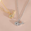 Wholesale Jewelry Copper Animal Small Whale Necklace With Electroplating Ochain Clavicle Chain