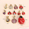 Wholesale Jewelry Copper Animal Style Ladybug Pattern Electroplated Pendant Accessories
