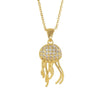 Wholesale Jewelry Copper Animal Zodiac Jellyfish Pendant O Word Chain Necklace Electroplated For Women