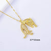 Wholesale Jewelry Copper Animal Zodiac Lion Head Pendant Hip Hop Style Microinlaid Zircon Electroplating
