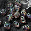 Wholesale Jewelry Copper Beaded Accessories With Line Pattern And Environmental Protection Treatment For Diy Bracelet And Necklace Featuring Cat Head Monster Design