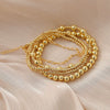 Wholesale Jewelry Copper Beaded Bracelet Geometric Minimalist Electroplated For Women