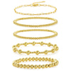 Wholesale Jewelry Copper Beaded Bracelet Geometric Minimalist Electroplated For Women