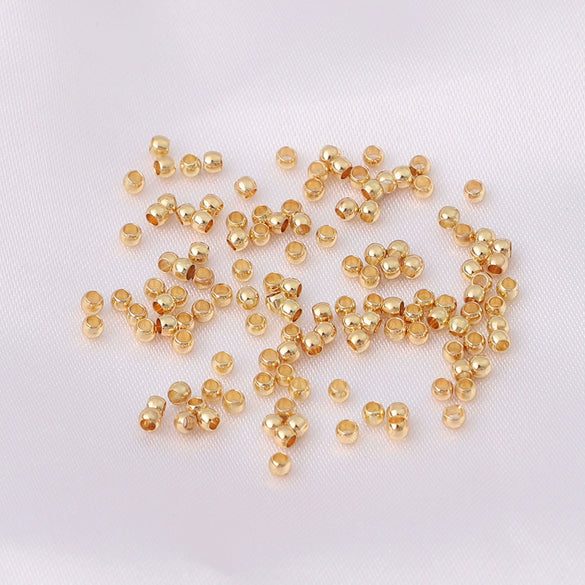 Wholesale Jewelry Copper Beads Simple Natural Style Electroplating For Bracelet Necklace Accessories