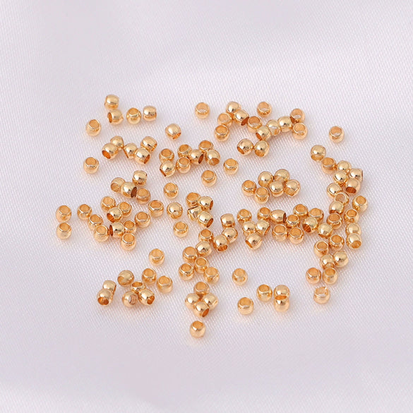 Wholesale Jewelry Copper Beads Simple Natural Style Electroplating For Bracelet Necklace Accessories