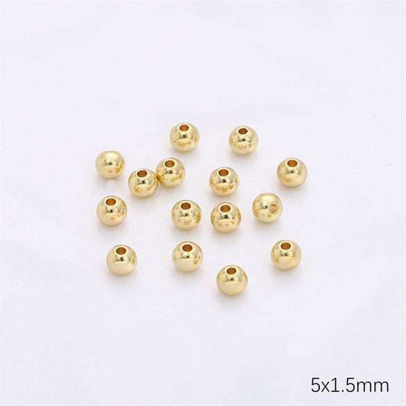 Wholesale Jewelry Copper Beads Simple Natural Style Electroplating For Bracelet Necklace Accessories