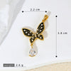Wholesale Jewelry Copper Butterfly Pendant Necklace And Earring With Microinlay Cartoon And Animal Style