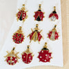 Wholesale Jewelry Copper Cartoon Animal Insect Zirconia Mini Ladybird Pendant