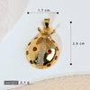 Wholesale Jewelry Copper Cartoon Animal Insect Zirconia Mini Ladybird Pendant