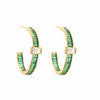 Wholesale Jewelry Copper Colored Diamond Zircon Earrings Geometric Sweet Style 18K Gold Plated