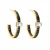 Wholesale Jewelry Copper Colored Diamond Zircon Earrings Geometric Sweet Style 18K Gold Plated