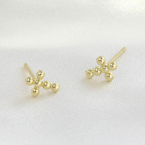 Wholesale Jewelry Copper Cross Crown Roman Numerals Electroplated Unisex Necklace And Earrings Set