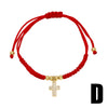 Wholesale Jewelry Copper Cross Pendant Bracelet Gold Plated Minimalist Style