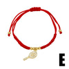 Wholesale Jewelry Copper Cross Pendant Bracelet Gold Plated Minimalist Style