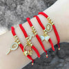 Wholesale Jewelry Copper Cross Pendant Bracelet Gold Plated Minimalist Style