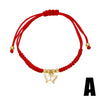 Wholesale Jewelry Copper Cross Pendant Bracelet Gold Plated Minimalist Style
