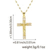 Wholesale Jewelry Copper Cross Pendant Lip Chain Geometric Allmatch Dripping Oil Style
