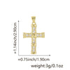 Wholesale Jewelry Copper Cross Pendant Lip Chain Geometric Allmatch Dripping Oil Style