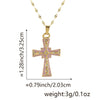 Wholesale Jewelry Copper Cross Pendant Lip Chain Geometric Allmatch Dripping Oil Style