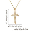Wholesale Jewelry Copper Cross Pendant Lip Chain Geometric Allmatch Dripping Oil Style