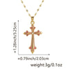 Wholesale Jewelry Copper Cross Pendant Lip Chain Geometric Allmatch Dripping Oil Style