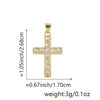 Wholesale Jewelry Copper Cross Pendant Lip Chain Geometric Allmatch Dripping Oil Style