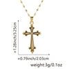Wholesale Jewelry Copper Cross Pendant Lip Chain Geometric Allmatch Dripping Oil Style