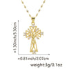 Wholesale Jewelry Copper Cross Pendant Lip Chain Geometric Allmatch Dripping Oil Style