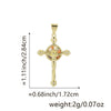 Wholesale Jewelry Copper Cross Pendant Lip Chain Geometric Allmatch Dripping Oil Style