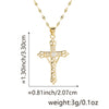 Wholesale Jewelry Copper Cross Pendant Lip Chain Geometric Allmatch Dripping Oil Style