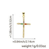 Wholesale Jewelry Copper Cross Pendant Lip Chain Geometric Allmatch Dripping Oil Style