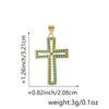 Wholesale Jewelry Copper Cross Pendant Lip Chain Geometric Allmatch Dripping Oil Style