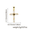 Wholesale Jewelry Copper Cross Pendant Lip Chain Geometric Allmatch Dripping Oil Style