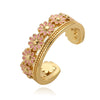 Wholesale Jewelry Copper Daisy Dripping Oil Style Ladies Earrings And Hand Accessories Set