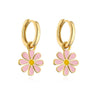 Wholesale Jewelry Copper Daisy Dripping Oil Style Ladies Earrings And Hand Accessories Set