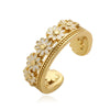 Wholesale Jewelry Copper Daisy Dripping Oil Style Ladies Earrings And Hand Accessories Set