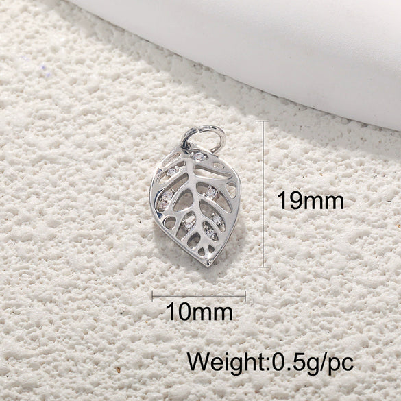 Wholesale Jewelry Copper Dripping Oil Leaf Pendant Earrings Necklace Bracelet