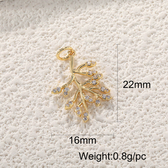 Wholesale Jewelry Copper Dripping Oil Leaf Pendant Earrings Necklace Bracelet